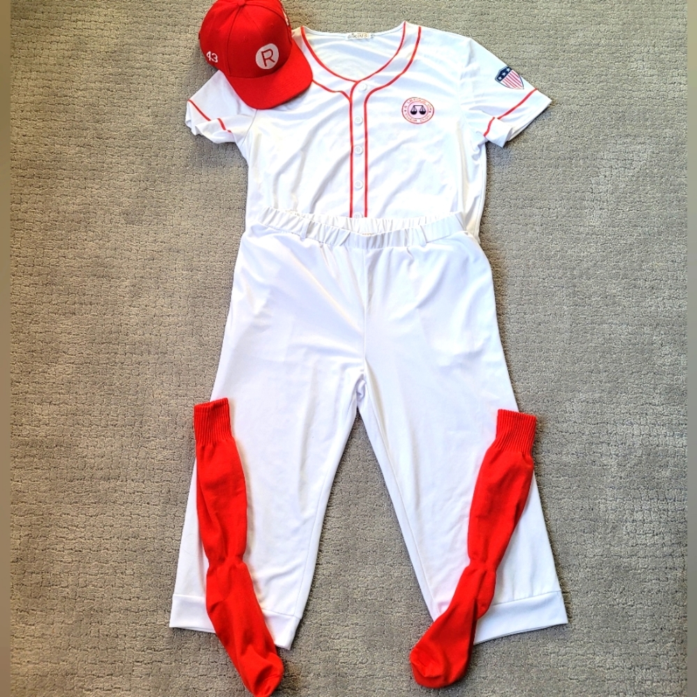 Jimmy Dugan A League of Their Own Costume XL Pet Free Home Includes Hat Socks